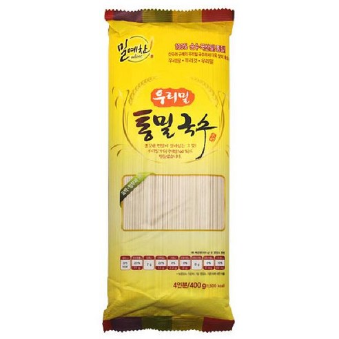 구례 우리밀 국수 유기가공 국산 100% 통밀국수 웰빙국수 400g x 5봉 20인분, 5개