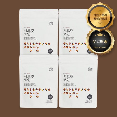 빅마마 시크릿코인 편안한맛, 80g, 4개