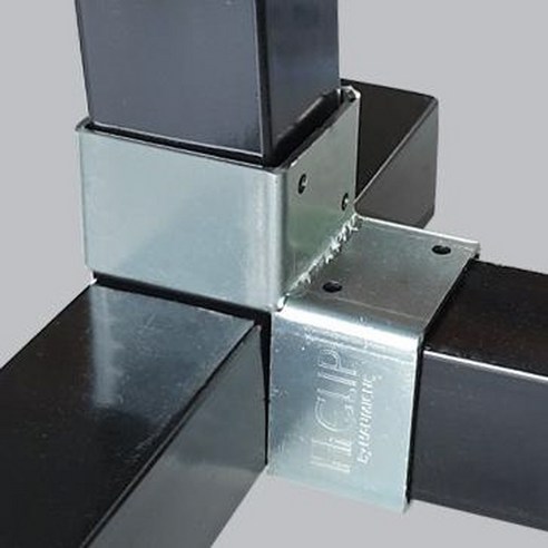 각관조인트 사각파이프 아연 연결 브라켓 100mm, 100개 1봉, 1개