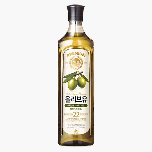 해표 압착 올리브유, 900ml, 1개