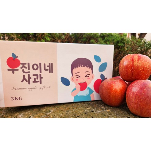 우진이네 사과 경북 청송 가정용 꿀사과 못난이사과 ( 한입사과 소과 혼합), 3KG(혼합), 1박스 - 사과 | 쿠팡