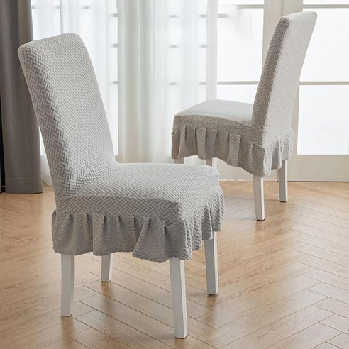 하늬통상 쿠넬 프릴 자카드 스판 의자 커버 리뷰 식탁의자덮개