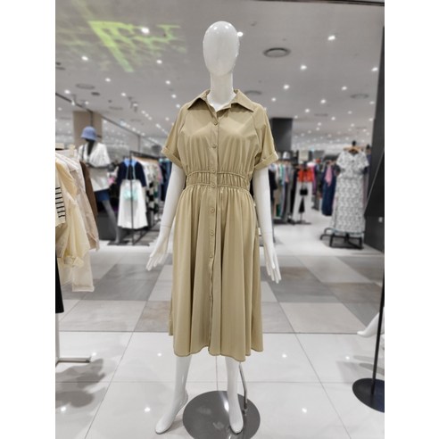 [올리브데올리브] 카라넥 허리셔링 밴딩 원피스 YW3AO104(215502 )