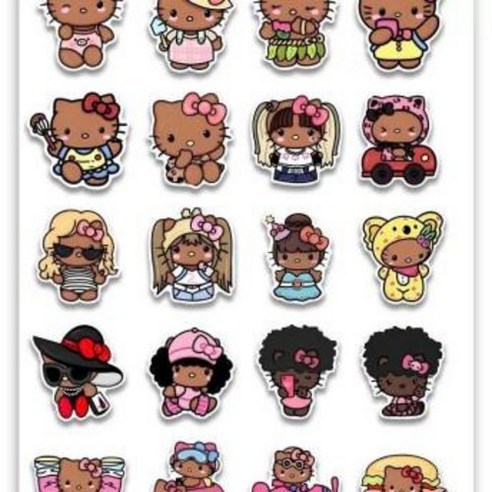 햇살 아래 빛나는 키티, 태닝 키티 스티커로 여름을 장식하세요!