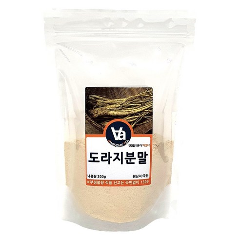 어썸티 국산 도라지 가루 분말, 300g, 2개