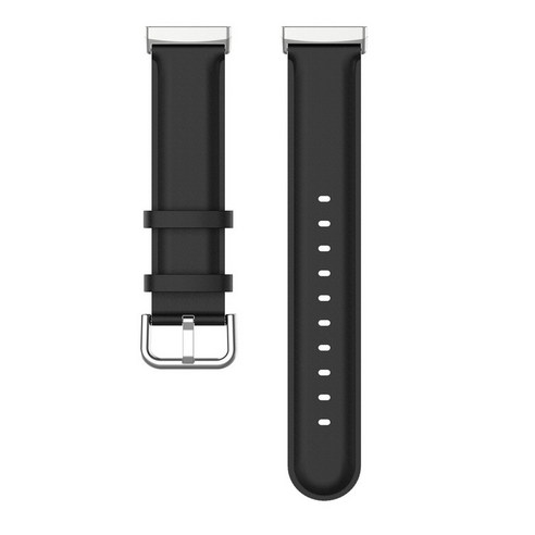 Fitbit에 대 한 가죽 밴드 다 장착 된 3 / 감지 스마트 시계 여성 남성 부드러운 가죽 스트랩 Fitbit 감각 시계 블랙