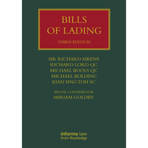 Bills of Lading Hardcover, Informa Law from Routledge, English, 9780367134372