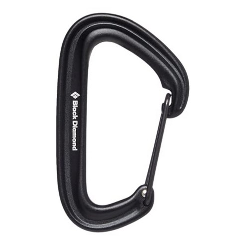 페츨 카라비너 블랙 Petzl 에스앰디 암벽등반을 위한 다이아몬드 라이트와이어 논락, Grey, One Size, 1개