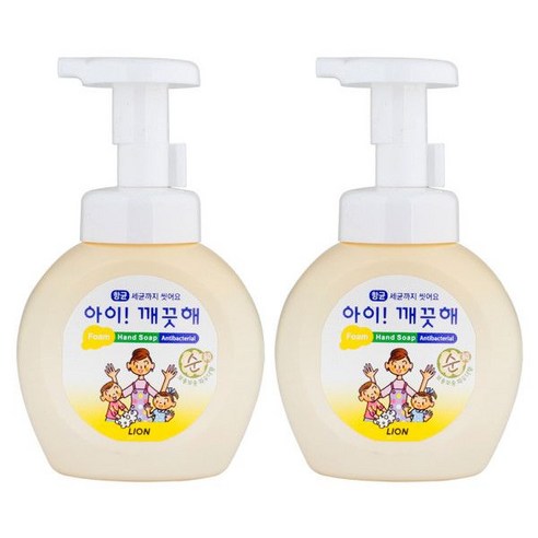 아이깨끗해 2개 핸드솝 순 보송보송 파우더향 250ml 핸드워시