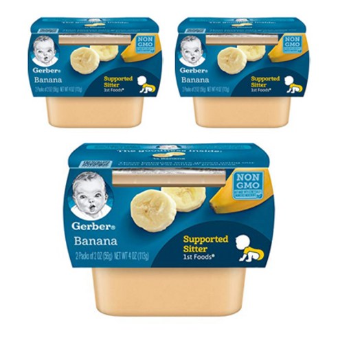 거버 어린이 액상 식품 56g 2개입, 바나나(Banana), 113g, 3개
