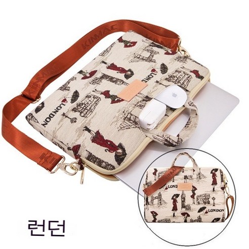 YJQ Kinmac-브랜드 메신저 핸드백 노트북 가방 13 14 15.6 인치 방수 남성 여성 여성 케이스 맥북 에어 프로 노트북 드롭 쇼핑, 13.3 inch, London