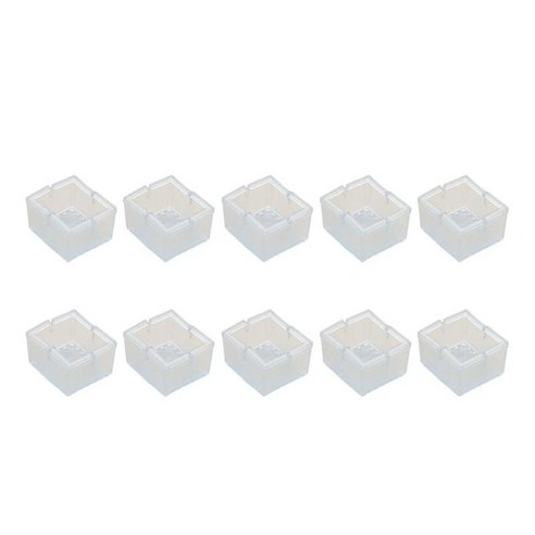 10pcs 의자 다리 바닥 프로텍터 투명한 명확한 테이블 가구 다리 발 팁 커버 캡 펠트 패드, 6 평방, 설명, PVC