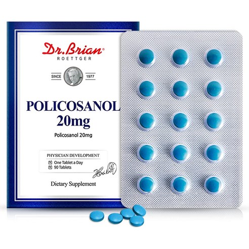 쿠바산 폴리코사놀 20mg 성인용 3개월분 먹기좋은 90타블렛, 90정, 3개, 90정