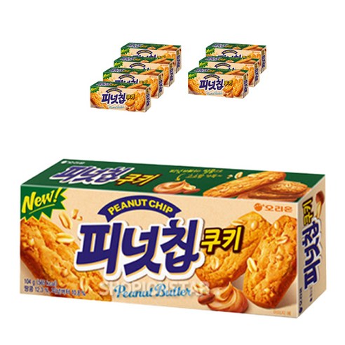 오리온 피넛칩쿠카 104g, 8개