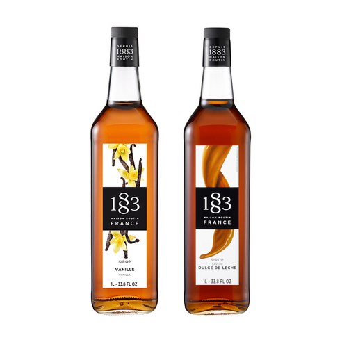 1883 바닐라 시럽 1000ml+1883 돌체드레체 시럽 1000ml, 1L, 2개