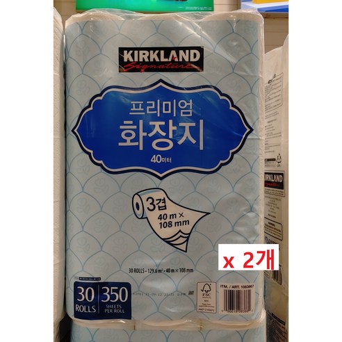 코스트코 커클랜드 시그니춰 프리미엄 3겹 화장지 40m x 60롤, 40m, 60개입, 1개