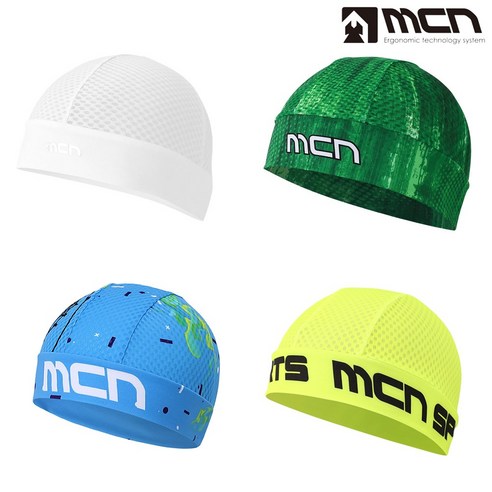 MCN 스컬캡 자전거 모자 두건, 01 화이트
