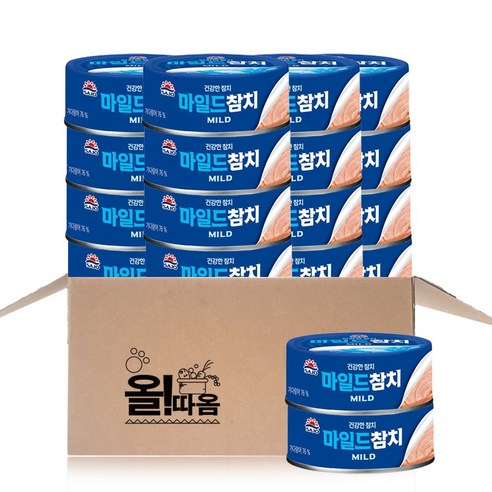 사조 마일드참치 안심따개 통조림, 100g, 18개