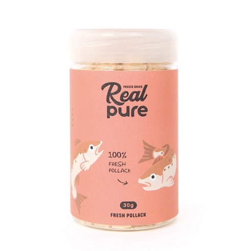 리얼퓨어FD 동결건조 고양이 간식 큐브 30g, 명태, 1개