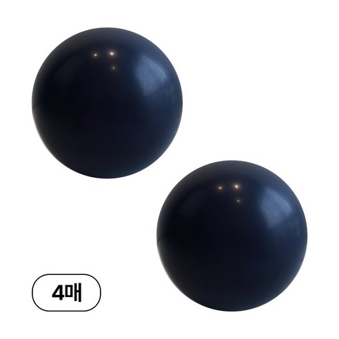 디어플레이스 90cm 대형 원형 풍선, 4매, 09_네이비