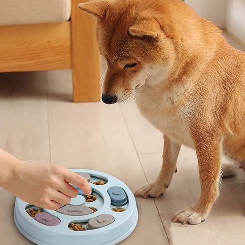 강아지 퍼즐 먹이기 아이큐 트레이닝과 심리치료 퍼즐, 강아지 발 핑크