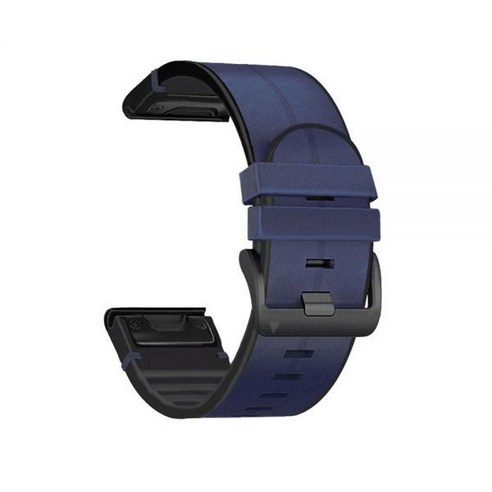 가민피닉스 퀵핏 가죽 실리콘 시계 밴드 스트랩 Garmin Fenix 6 6X Pro 7 7X Epix 5 5X Plus 교체 팔찌 벨트 26mm 22mm, Blue_22mm For Epix Gen 2