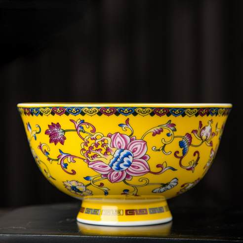 Jingdezhen-에나멜 세라믹 그릇 궁전 럭셔리 본 차이나 국수 그릇 중국 스타일 샐러드 그릇 세라믹 식기 선물, 2_6 inch