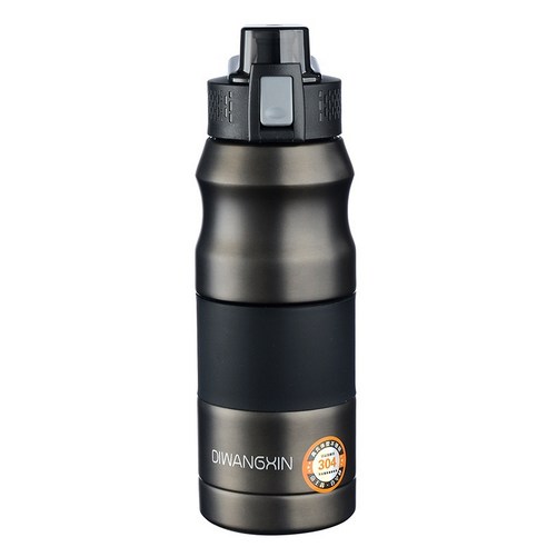 ZZJJC 304 스테인리스 텀블러 여고 비주얼 물컵 대용량 빨대 주전자, 380ml, 블랙