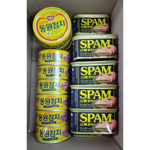 짜뇽 스펨(200g)+동원참치(150g) 5+5, 347g, 1개 스팸200 Best Top5