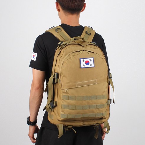 백팩 40L 남자 학생 헬스 여행 출타 배낭, 브라운