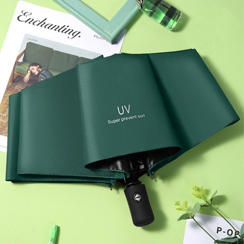 벨르모드 UV 자외선 차단 암막 자동 3단 양산 우산 겸용