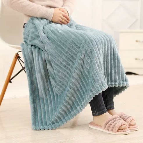 봄과 여름 따뜻한 담요 망토 담요 벨벳 담요 사무실 담요 두 목적 다리 일치하는 점심 휴식 다리 커버 무릎 담요, 색깔2, 하나