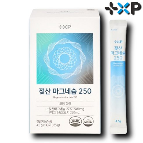 흡수좋은 100% 젖산 유기 마그네슘 250mg, 1개, 30정