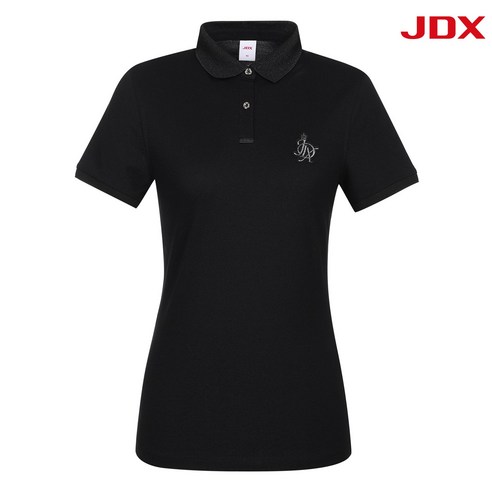 jdx 여성골프웨어  [JDX] 여성 메탈 배색 포인트 카라티셔츠(X2SMTSW51BK)