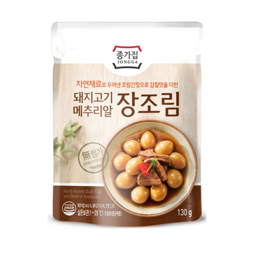 청정원 돼지고기 메추리알 장조림 130g, 5개