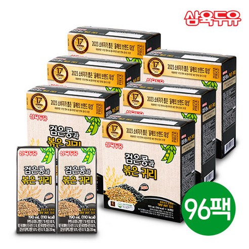 (m)삼육두유 검은콩 볶은귀리 64팩, 190ml, 64개