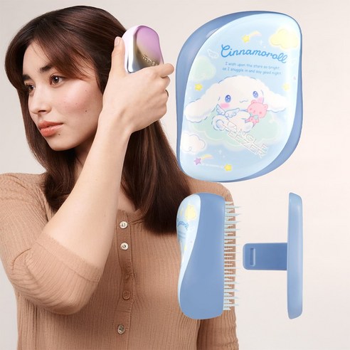 시나모롤 드리미 스카이 탱글티저 컴팩트 스타일러: 엉킴 없는 부드러움, 꿈결 같은 스타일의 완성 탱글엔젤미니