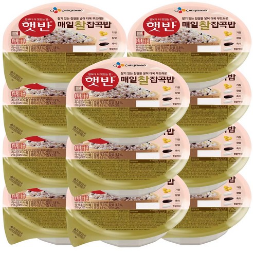 햇반 매일 찰잡곡밥, 210g, 11개