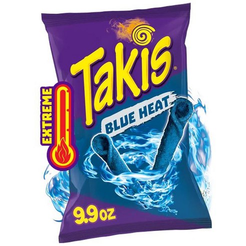 [미국 내수용]타키스 블루 히트 또띠아 칩스 280.7g, Takis Rolled Blue Heat Tortilla Chips - 9.9oz