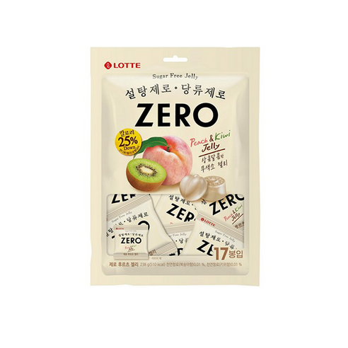 롯데제과 제로 후르츠 젤리 츄잉젤리, 2개, 238g