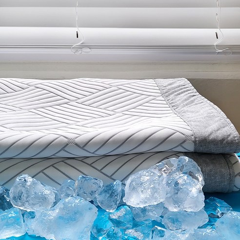 냉감 ( 듀라론 100% ) 접촉 냉감 아이스 쿨매트 시원한 침대패드, 화이트 원컬러