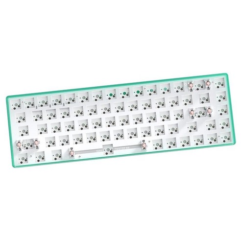 shangren 68 키 테스터68 기계식 키보드 키트 2 모드 무선 2.4G/Bluetooth 5.0 게임용 컴퓨터 PC Boys Girls 용 Ciy 샤프트 시트 샤프트, {"색상":"녹색 옵션 16"}, {"사이즈":"키보드 크기 12.20x3.98x1.22인치"}, {"수건소재":"ABS 플라스틱"}
