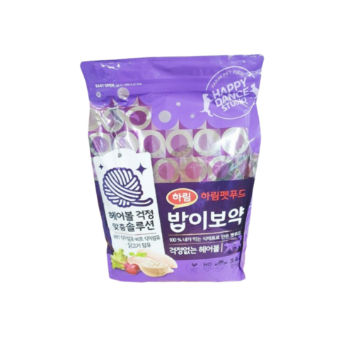 하림펫푸드 전연령 밥이보약 고양이사료, 헤어볼, 3.4kg, 1개