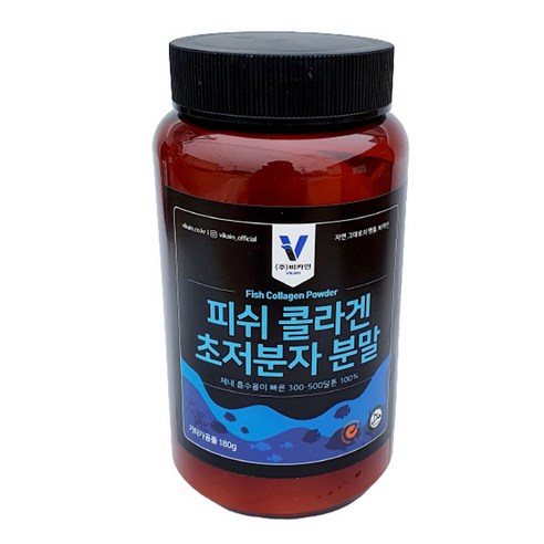 비카인 초저분자 피쉬콜라겐 분말, 180g, 2개