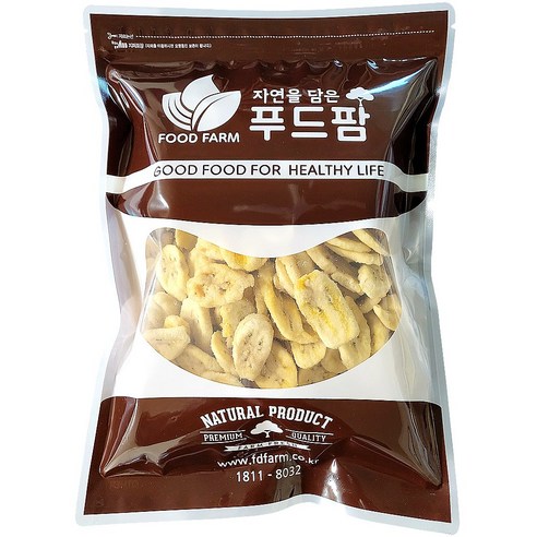 푸드팜 무설탕 바나나칩, 1개, 500g 건석류