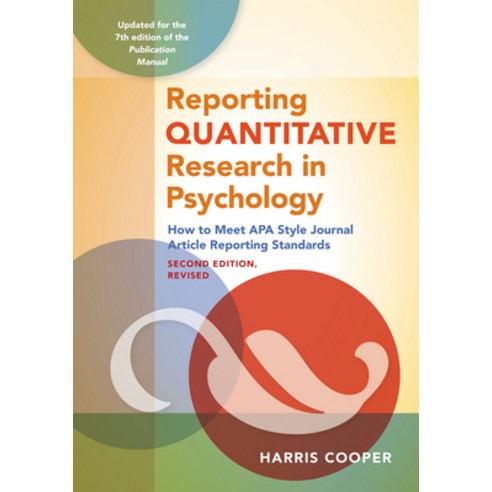 Reporting Quantitative Research in Psychology: How to Meet APA Style Journal Article Reporting Stand... Paperback, American Psychological Association (APA)