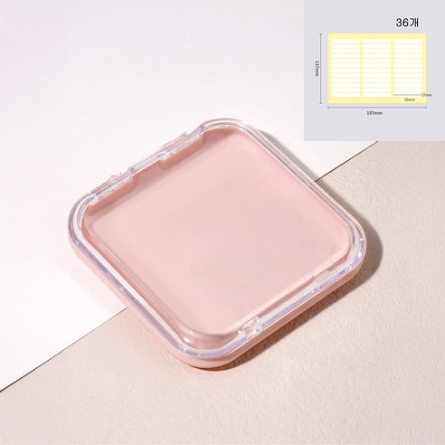 뉴프렐류드 네일팁 휴대용 보관함 + 스티커, 10개, 핑크