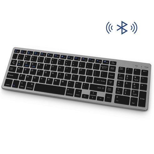 젤리 빗 슬림 무선 블루투스 키보드 태블릿 노트북 스마트 폰 IPAD RECHARGABLE 무선 키보드 숫자 키, 러시아, Black English, 러시아