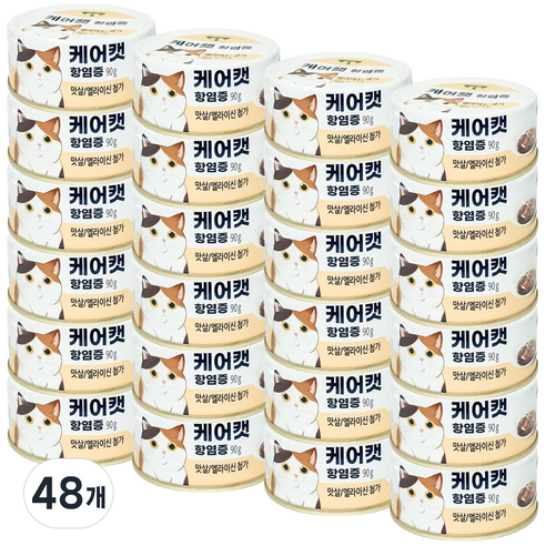 사조 케어캣 참치캔 고양이 간식, 48개, 90g, 항염증