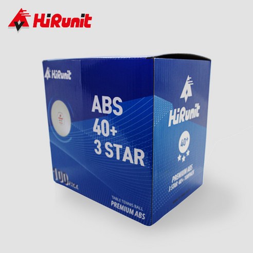 하이러닛 3성 (ABS) 연습구 100입 탁구공, 화이트, 100개입, 1개